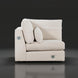 Surya Pedersen Left Arm Facing Sectional in light brown polyester with a modern design.