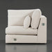 Surya Pedersen Left Arm Facing Sectional in light brown polyester with three pillows and a modern design.