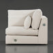 Surya Pedersen Left Arm Facing Sectional in light brown polyester with three pillows and a modern design.