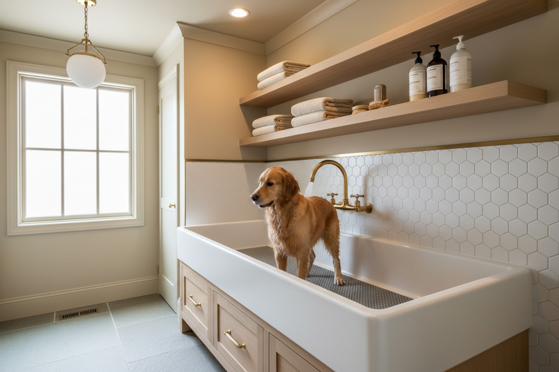 Pet washing station