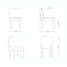 Surya Pico Dining Chair, set of 2, with taupe polyester linen upholstery and brown rubber wood base.