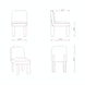 Surya Pico Dining Chair, set of 2, with taupe polyester linen upholstery and brown rubber wood base.