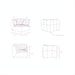Technical drawings of the Surya Oryan modular sofa, showing dimensions and design from multiple angles.