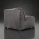Surya Oryan RYAN-006 black leather modular sofa with tufted back and pine base.