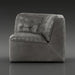 Surya Oryan RYAN-006 black leather modular sofa with tufted back and pine base.