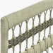 Close-up of Surya Winder accent chair's cream Sunbrella woven frame with a contrasting gray band.